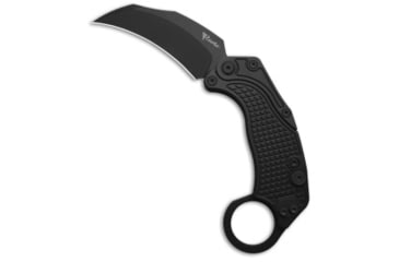 Image of Reate Knives Reate EXO-K Gravity Karambit Button Lock Knife Black Aluminum 3.1" Black PVD, Black, Bohler N690, adult, BHQ-183391