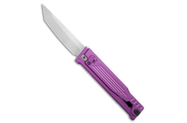 Image of Reate Knives Reate EXO-OG Tanto OTF Gravity Knife Purple Aluminum 3.75" Satin Nitro-V*DISC*, Purple, Nitro-V, adult, BHQ-229503