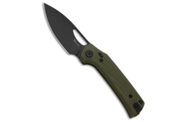 Image of Reate Knives Reate PL-XE Pivot Lock Knife Green Micarta 3.4" Black PVD Nitro-V, Green, Nitro-V, adult, BHQ-211022