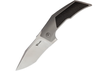 Image of Reate Knives T3000 Framelock Folding Knife, Gray screws, handle with carbon fiber inlay, Bead blast finish titanium, T3000 CF BB