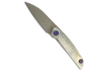 Image of Reate Reate Knives VK Anub Frame Lock Knife Silver Crystalized Ti 3.25" Gray SW, Silver, Elmax, adult, BHQ-223649
