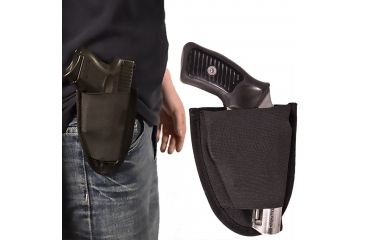 Image of Rebel Fury Outside the Waistband Holster, Black, Amidextrous, Sub-Compact and Compact, REBEL-FURY