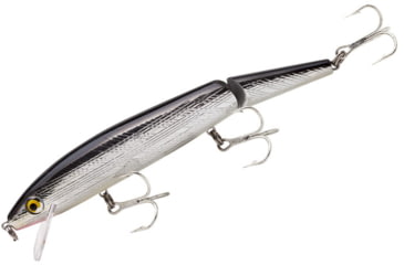 Image of Rebel Lures Rebel Lures Rebel Jointed Minnow Lure, Floating, Silver Black, 5.5in, J3001S