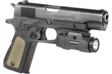 Image of Recover Tactical 1911 Grips with Integrated Rail Adapter and Changeable Panels, Black w/ FDE &amp; Black, CC3P-0102