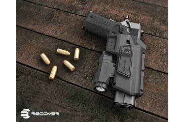 Image of Recover Tactical HC11 Active Holster For The 1911 With CC3H/P, Right Hand, Black, HC11AR-01