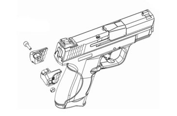 Image of Recover Tactical SCH9 Charging Handle, Smith and Wesson, Shield, 9mm/.40 S&amp;W, Black, 80x30x120, SCH9