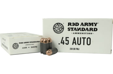 Image of Red Army Standard .45 ACP 230 Grain Full Metal Jacket Steel Cased Centerfire Pistol Ammo, 50 Rounds, AM3262