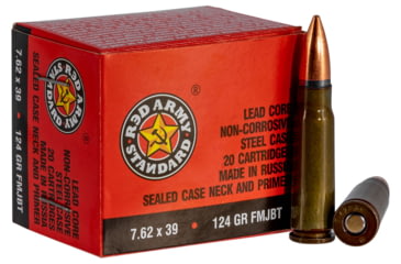 Image of Red Army Standard AM2423 Red Army Standard 7.62x39mm 124 Gr Full Metal Jacket B