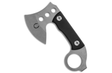 Image of Red Horse Knife Works Karamahawk Mini Tomahawk, Stonewash, G-10, Black Handle, Black/Gray, 6.00 inch, BHQ-84455