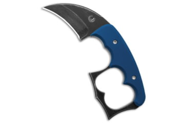 Image of Red Horse Knife Works Red Horse Knife Works Malice Exclusive Double Knuckle Fixed Blue G-10 2.6" BW, Black/Blue, D2, adult, BHQ-174796