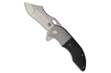 Image of Red Horse Knife Works Red Horse Knife Works War Pig Frame Lock Knife Titanium/Black G-10 3" Satin, Black/Gray, CPM S35VN, adult, BHQ-192350