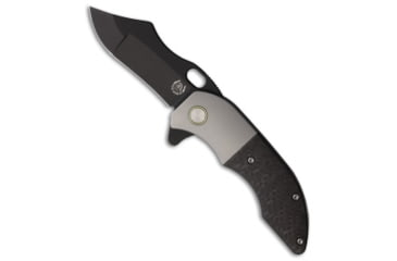 Image of Red Horse Knife Works Red Horse Knife Works War Pig Frame Lock Knife Titanium/CF 3" Black, Black/Gray, CPM S35VN, adult, BHQ-192344