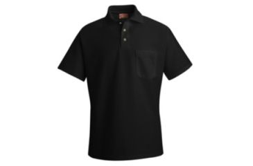 Image of Red Kap Cotton / Polyester Blend Pique Knit Shirt, Men, Black, SSL SK82BKSSL