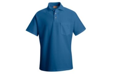 Image of Red Kap Cotton / Polyester Blend Pique Knit Shirt, Men, Royal Blue, SS3XL SK82RBSS3XL