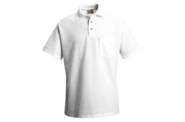 Image of Red Kap Cotton / Polyester Blend Pique Knit Shirt, Men, White, SSXL SK82WHSSXL