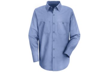 Image of Red Kap Durastripe Work Shirt, Men, Med. Blue/Lt. Blue Twin Str., LNXL SP14MLLNXL