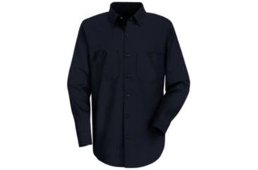 Image of Red Kap Durastripe Work Shirt, Men, Navy/Lt. Blue Twin Stripe, RGXL SP14NLRGXL