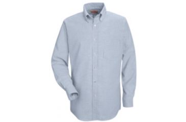 Image of Red Kap Executive Oxford Dress Shirt, Blue/White Stripe, 15534 SR70BS15534