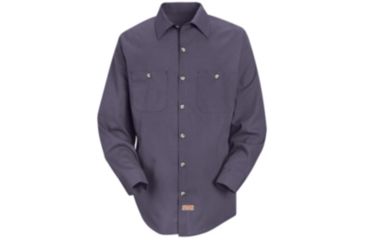 Image of Red Kap Geometric Micro-Check Work Shirt, Men, Blue/Charcoal, RG3XL SP14GBRG3XL