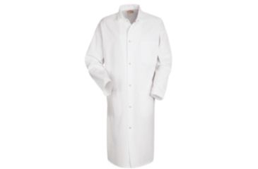 Image of Red Kap Gripper-Front Butcher Frock, Men, 4016WH, RGL 4016WHRGL