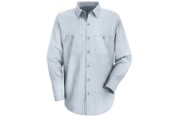 Image of Red Kap Industrial Stripe Work Shirt, Men, Lt. Blue/Navy Stripe, RGL SP10BBRGL