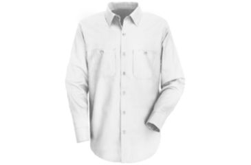 Image of Red Kap Industrial Stripe Work Shirt, Men, White/Charcoal Stripe, RGS SP10CWRGS