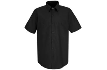Image of Red Kap Industrial Work Shirt, Black, SSXL SP24BKSSXL
