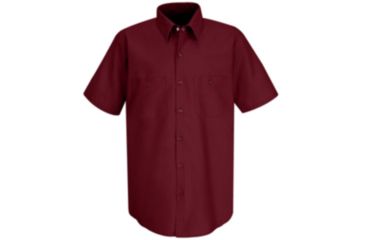 Image of Red Kap Industrial Work Shirt, Burgundy, SSXL SP24BYSSXL