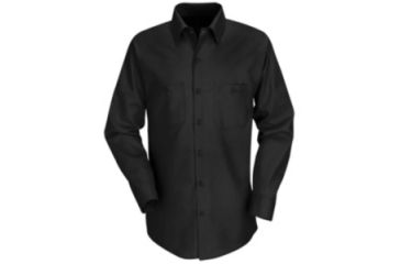 Image of Red Kap Industrial Work Shirt, Men, Black, LN3XL SP14BKLN3XL