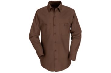 Image of Red Kap Industrial Work Shirt, Men, Chocolate Brown, RGM SP14CBRGM