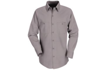 Image of Red Kap Industrial Work Shirt, Men, Gray, LNL SP14GYLNL
