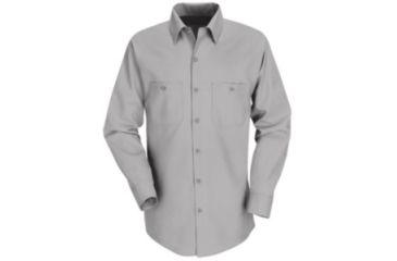 Image of Red Kap Industrial Work Shirt, Men, Light Gray, RGS SP14LARGS