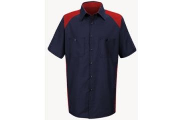 Image of Red Kap MotorSports Image Shirt, Red / Navy, SSL SP28RNSSL