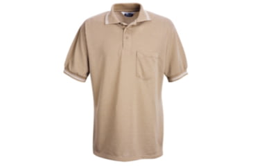 Image of Red Kap Performance Knit Diamond Pattern Shirt, Men, Khaki/Natural, SSXL SK08KNSSXL