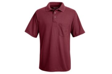 Image of Red Kap Performance Knit Polyester Solid Shirt, Men, Burgundy, SSM SK02BRSSM