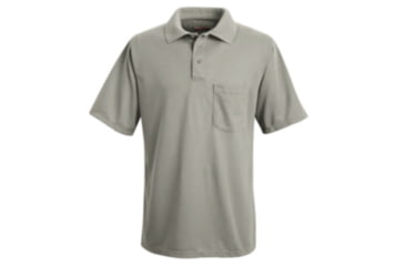 Image of Red Kap Performance Knit Polyester Solid Shirt, Men, Light Gray, SSXXL SK02LASSXXL