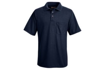 Image of Red Kap Performance Knit Polyester Solid Shirt, Men, Navy, SSL SK02NVSSL