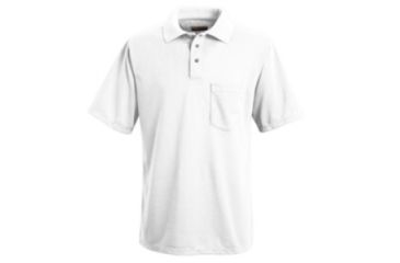 Image of Red Kap Performance Knit Polyester Solid Shirt, Men, White, SSXXL SK02WHSSXXL