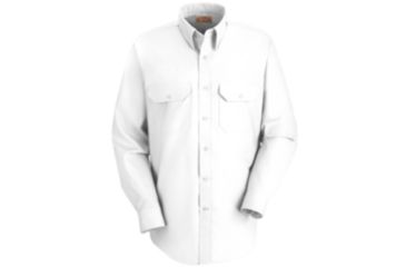 Image of Red Kap Solid Dress Uniform Shirt, White, L323 SP50WHL323