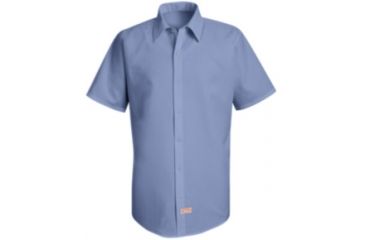 Image of Red Kap Specialized Pocketless Polyester Work Shirt, Medium Blue, SSL SS26MBSSL