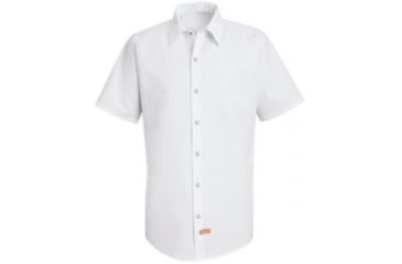 Image of Red Kap Specialized Pocketless Polyester Work Shirt, White, SSM SS26WHSSM