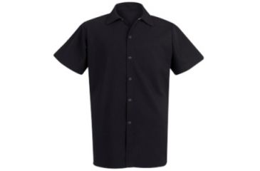 Image of Red Kap Spun Poly Long Cook Shirt, Men, 5035BK, SSL 5035BKSSL