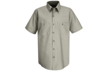 Image of Red Kap Wrinkle-Resistant Cotton Work Shirt, Men, Graphite Gray, SSXXL SC40GGSSXXL