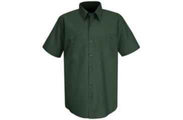 Image of Red Kap Wrinkle-Resistant Cotton Work Shirt, Men, Spruce Green, SSL SC40SGSSL