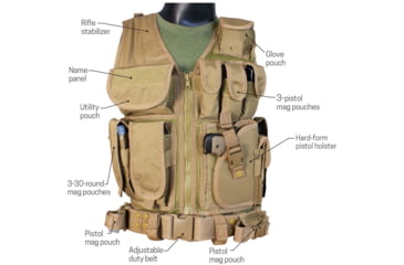 Image of Red Rock Outdoor Gear Cross Draw Vest, Coyote, 520COY