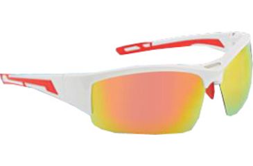 Image of Redbone Polarized Sunglasses,White Frame,Revo Mirrored Lens 124597