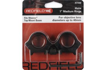 Image of Redfield Mounts 4 Hole Aluminum Rifle Scope Rings - Med, Matte 47330