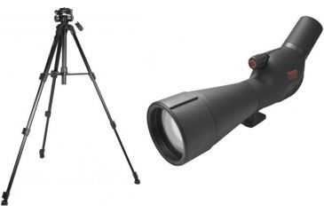 Image of Redfield Rampage 20-60x80mm Angled Spotting Scope Kit, Black 114651 w/ OPMOD APT Limited Edition Tripod DS-690