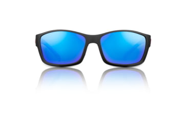 Image of Redfin Polarized Dock Tortoise Sunglasses, MBlack Frame, Coastal Blue Polarized Lens, One Size, 1201