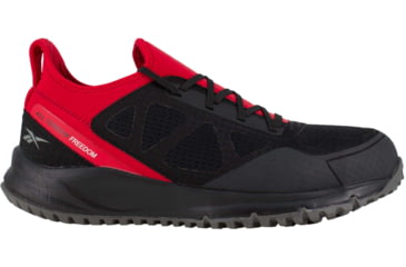 Image of Reebok All Terrain Trail Running Oxford, Steel Toe Work Shoe - Mens, Black/Red, 10.5M, RB4093-BlackandRed-10.5M